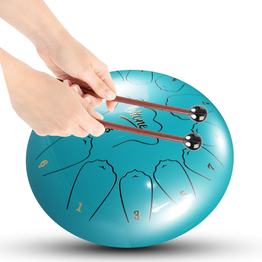 Tongue Drum 12" Cyan inkl. veske (13 toner C-skala)