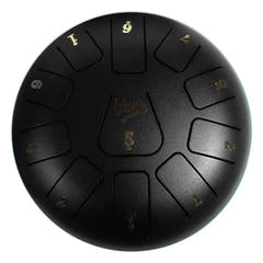 Tongue Drum 8" Svart inkl. tilbehør (11 toner)