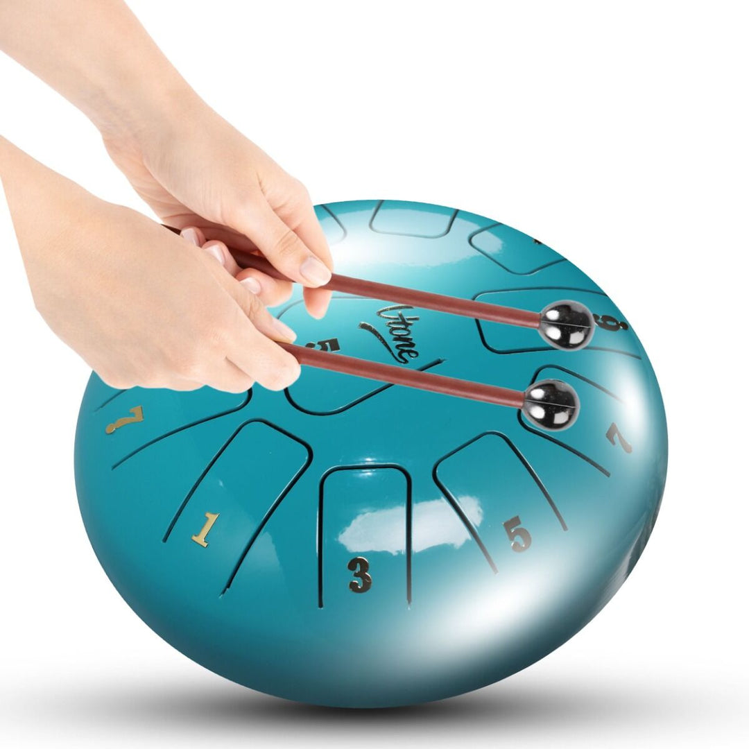 Tongue Drum 8" Cyan inkl. veske (11 toner C-skala)