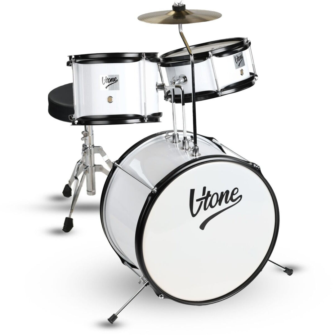 V-TONE VD Junior WH barnetrumsett – hvitt akustisk trommesett for barn