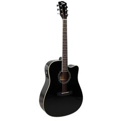 V-TONE VEAG1 CE BK elektroakustisk gitar 4/4 dreadnought cutaway svart