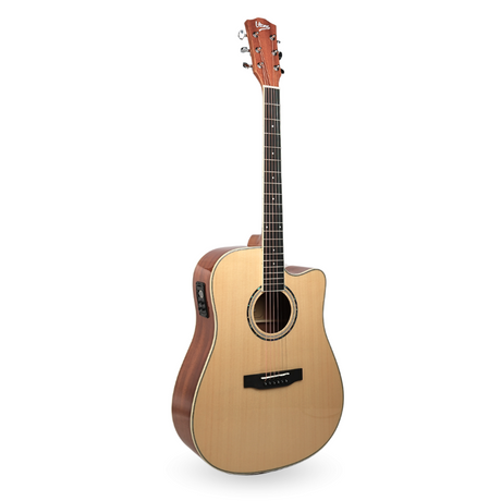 V-TONE VEAG1 CE NT Elektroakustisk Gitar 4/4 Dreadnought Cutaway – Natur