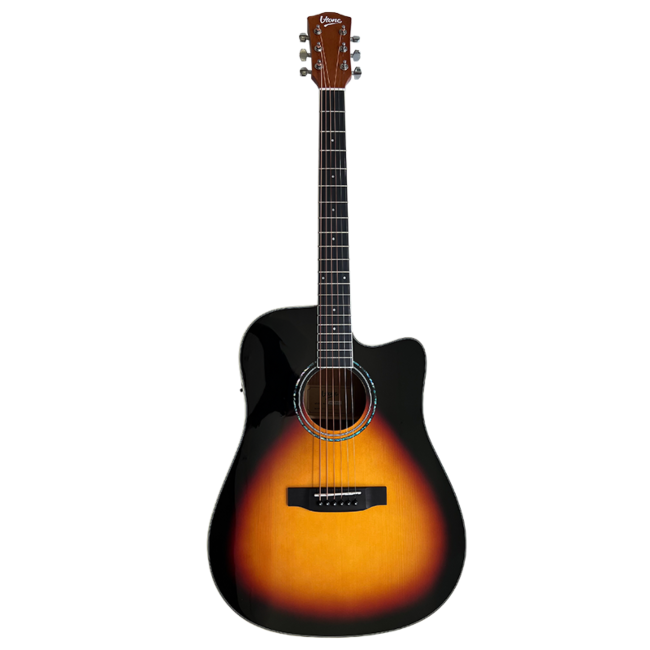 V-TONE VEAG1 CE VS elektro-akustisk gitar 4/4 dreadnought cutaway sunburst