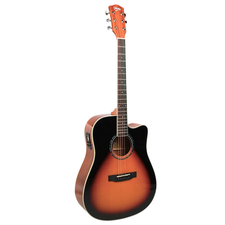 V-TONE VEAG1 CE VS elektro-akustisk gitar 4/4 dreadnought cutaway sunburst