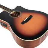 V-TONE VEAG1 CE VS elektro-akustisk gitar 4/4 dreadnought cutaway sunburst