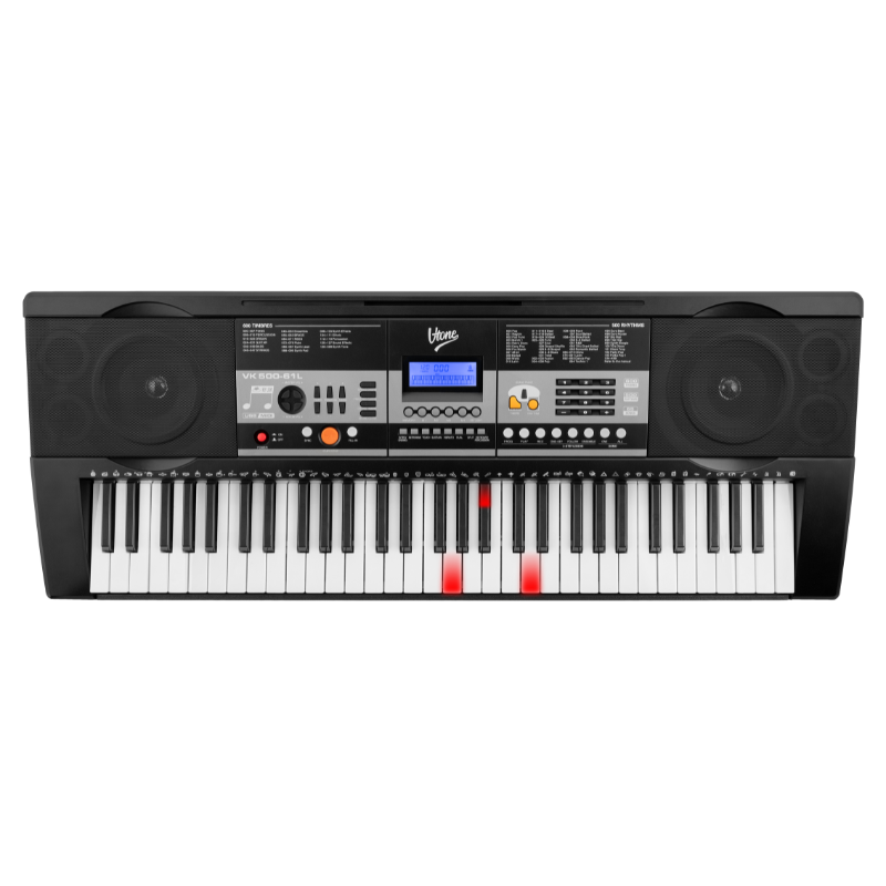 V-TONE VK-500 61L Keyboard – 61 Tangenter med LED læringsfunksjon for Barn og Nybegynnere