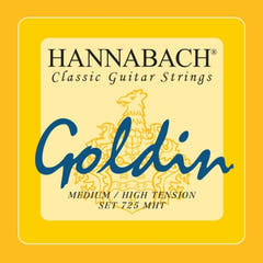 Hannabach-strenger til klassisk Gitarer Serie 725 Medium/High Tension Goldin – sett med 3 bass (7257MHT)