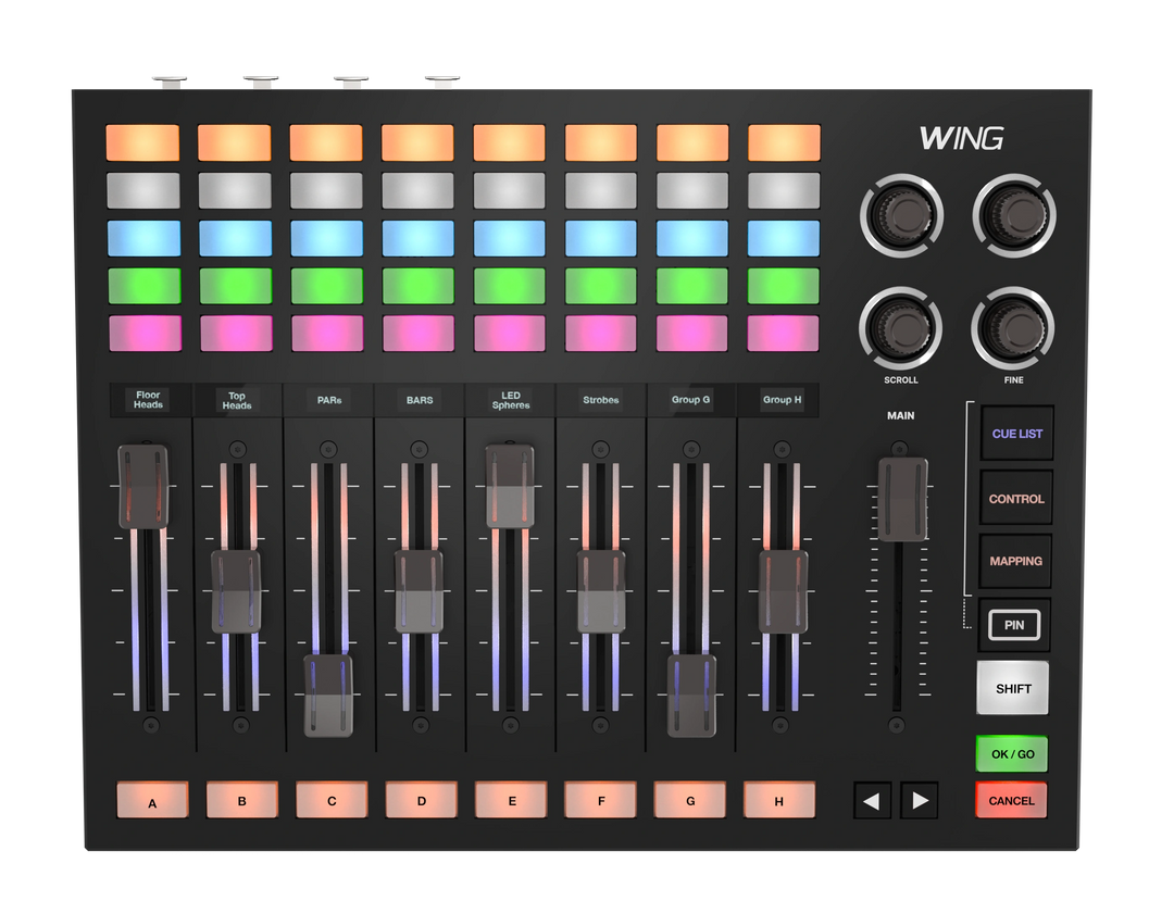 Wolfmix WING – Profesjonell DMX-lyskonsoll og W1-utvidelse