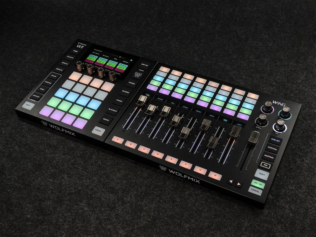 Wolfmix WING – Profesjonell DMX-lyskonsoll og W1-utvidelse