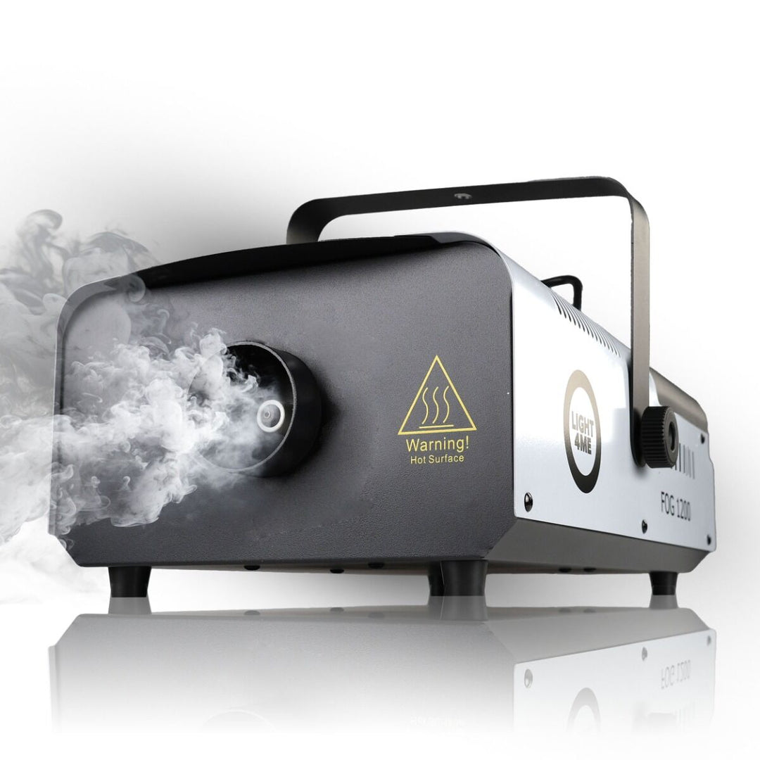 Light4Me Fog 1200 Røykmaskin 1200W med trådløs og kablet fjernkontroll