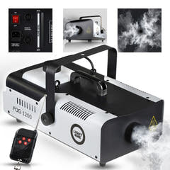 Light4Me Fog 1200 Røykmaskin 1200W med trådløs og kablet fjernkontroll