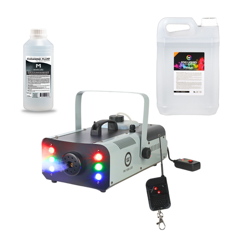 Light4Me FM 1500 LED Røykmaskin 1500W Bundle