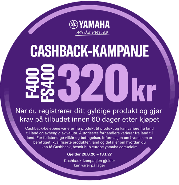 Yamaha cashback-kampanje: få 320 kr tilbake – se hvordan