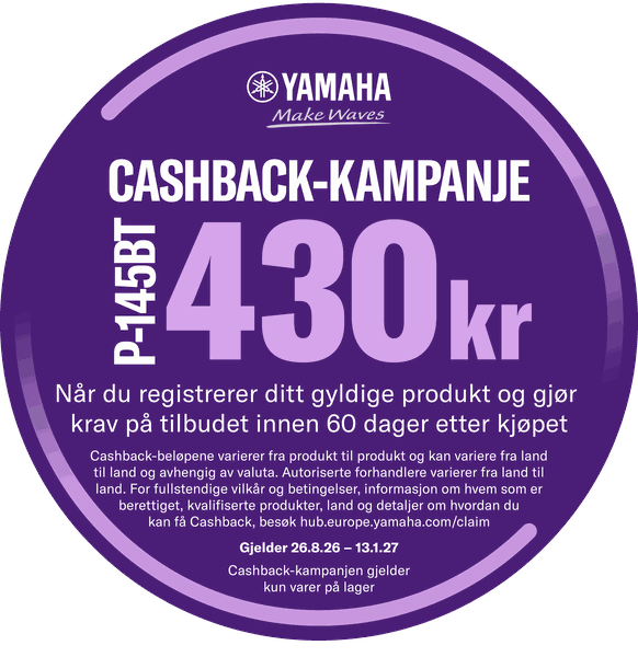 Yamaha cashback-kampanje: få 430 kr tilbake – se hvordan