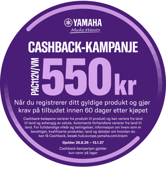 Yamaha cashback-kampanje: få 550 kr tilbake – se hvordan