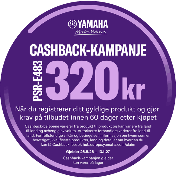 Yamaha cashback-kampanje: få 320 kr tilbake – se hvordan