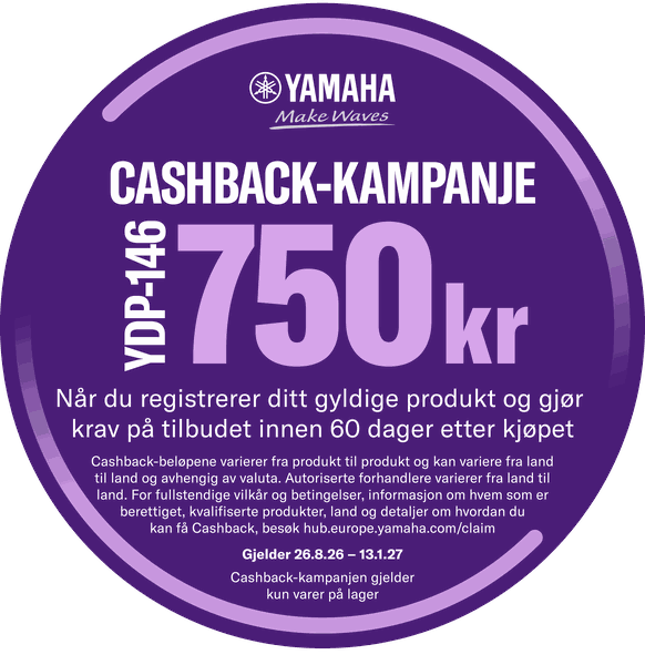 Yamaha cashback-kampanje: få 750 kr tilbake – se hvordan