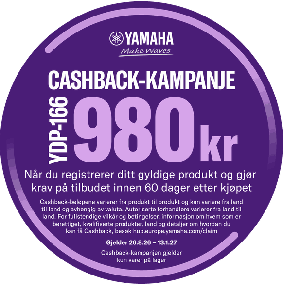Yamaha cashback-kampanje: få 980 kr tilbake – se hvordan